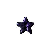 Button - Purple Glitter Galaxy Star, Small THUMBNAIL