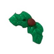 Button - Glitter Holly THUMBNAIL