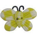 Button - Yellow Checkered Butterfly MAIN
