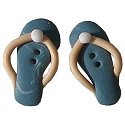 Button - Teal Swirl Flip Flops, Set of 2 MAIN