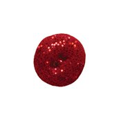 Button - Red Glitter Ball, Small MAIN