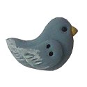 Button - Right-Facing Bird - Slate Blue, Small MAIN