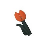 Button - Orange Tulip THUMBNAIL