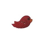 Button - Right-Facing Sitting Red Bird THUMBNAIL