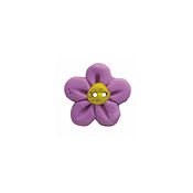 Button - Purple Flower Head, Small MAIN