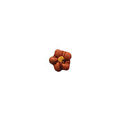 Button - Rusty Flower Head, Extra Small MAIN