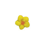 Button - Yellow w/ Pink Center Flower Head, Extra Small MAIN