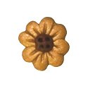 Button - Gold 8-Petal Flowerhead MAIN