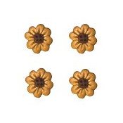 Button - Gold 8-Petal Flowerhead (Qty 4) THUMBNAIL