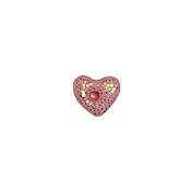 Button - Pink Glitter Heart, Extra Small MAIN