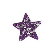 Button - Purple Disco Star, Medium THUMBNAIL