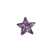 Button - Purple Disco Star, Small THUMBNAIL