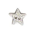 Button - Silver Disco Star, Small MAIN