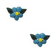 Button - Blue Wildflower (Set of 2) MAIN