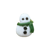Button - Snowman Sam w/ Green Scarf MAIN