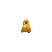 Button - Metallic Gold Bell, Extra Small MAIN