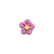Button  - Fuchsia Glitter Flower Head, Small MAIN