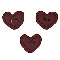 Button - Rusty Lacy Heart, Small, Set of 3 MAIN