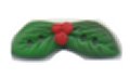 Button - Holly Leaves and Berry MAIN