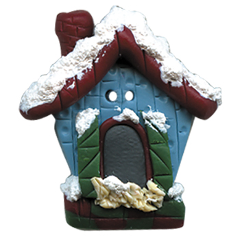 Button - Birdhouse, Winter MAIN