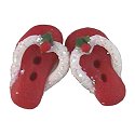 Button - Red Holly Flip Flops, Set of 2 MAIN