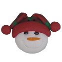 Button - Snowman with Jester Hat MAIN
