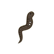 Button - Right Facing Brown Worm THUMBNAIL