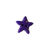 Button - Purple Cosmic Star, Small/Medium MAIN