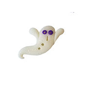 Button - Purple Eyed Ghost, Right Facing MAIN