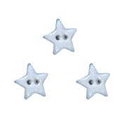 Button - Night Glow Glitter Star, Small - Set of 3 THUMBNAIL