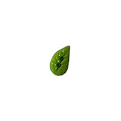 Button - Green Fairy Leaf, Extra Small MAIN