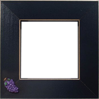 Button Frame - Grapes 4x4 Black MAIN