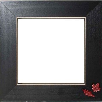 Button Frame - Autumn Leaves 5x5 Black MAIN