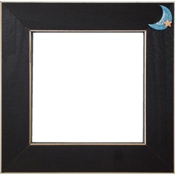Button Frame - Blue Moon 5x5 Black MAIN