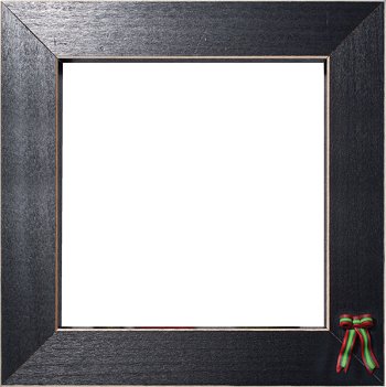 Button Frame - Christmas Bow 6x6 Black MAIN