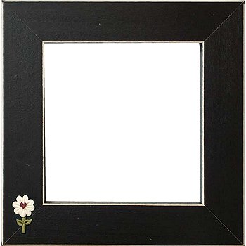 Button Frame - Daisy Heart 5x5 Black MAIN