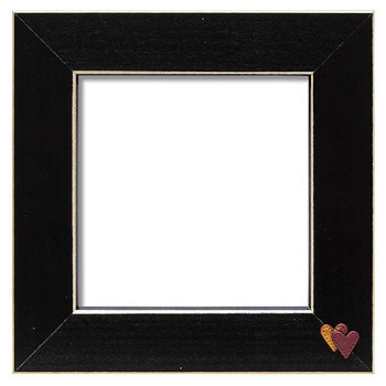 Button Frame - Twin Hearts 5x5 Black MAIN