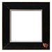 Button Frame - Twin Hearts 5x5 Black SWATCH