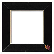 Button Frame - Twin Hearts 5x5 Black THUMBNAIL