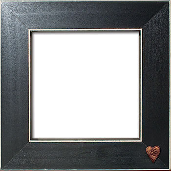 Button Frame - Groovy Heart 5x5 Black MAIN