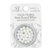 SJ Designs Faux Pearl 4mm White THUMBNAIL