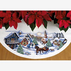 Dimensions Kit - Sleigh Ride Tree Skirt MAIN