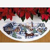 Dimensions Kit - Sleigh Ride Tree Skirt THUMBNAIL