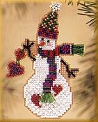 Mill Hill Snow Charmer Kit Series II - Folk Heart Snow Charmer THUMBNAIL