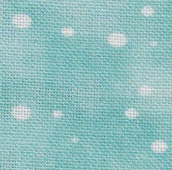 Fabric Flair Snow on Aqua Linen 32ct MAIN