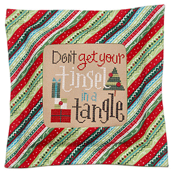 Stitch A Gift Banner - Diagonal Christmas Stripe MAIN