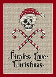 Sue Hillis Designs - Post Stitches - Pirate's Love Christmas MAIN