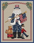 Sue Hillis Designs - Patriotic Santa THUMBNAIL