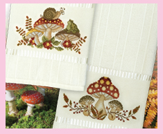 Autumn Mushroom Towels