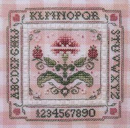 The Sweetheart Tree - Teenie Tweenie 164 Tiny Pink Carnation Alphabet Sampler MAIN